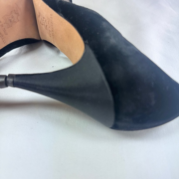 Loeffler Randall Classic Velvet d'Orsay Pumps 3" Satin Cone Heels Black Formal 7 - Picture 13 of 14